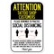 Signmission Public Safety Sign-Tattoo Shop Customers Practice Social Distancing, 12" H, A-1218-25368 A-1218-25368 - alternate 1